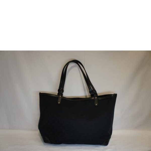 54604 2 Gucci GG Canvas Swing Tote Pouch Included Black