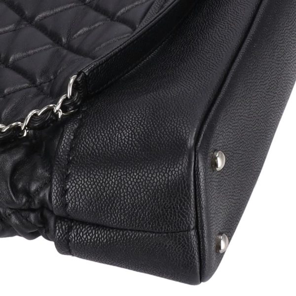 54645 7 Chanel 2WAY Handbag Caviar Black