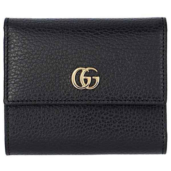 546584cao0g1000 1 GUCCI GG Marmont Trifold Wallet Black