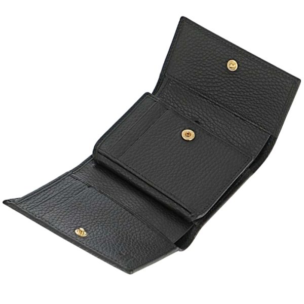 546584cao0g1000 4 GUCCI GG Marmont Trifold Wallet Black