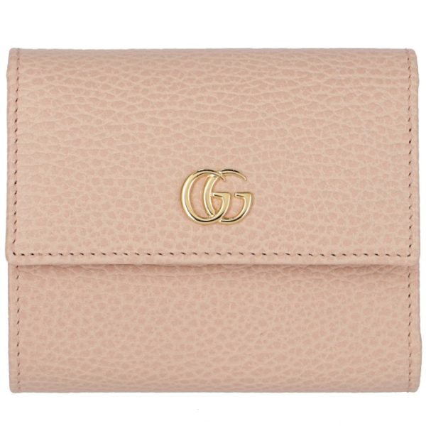 546584cao0g5909 1 GUCCI GG Marmont Trifold Wallet Pink