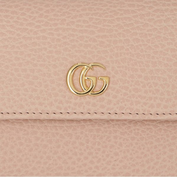 546584cao0g5909 3 GUCCI GG Marmont Trifold Wallet Pink