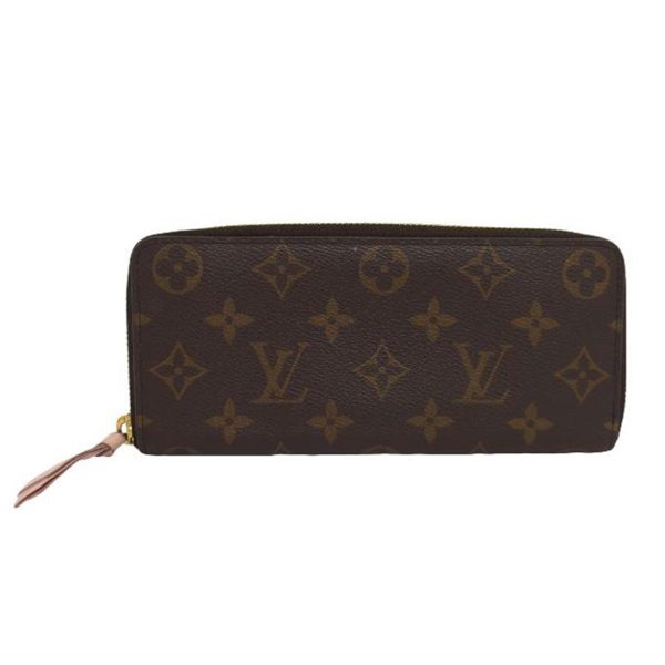 54731 1 Louis Vuitton Portefeuil Clemence Damier Wallet Rose Ballerine