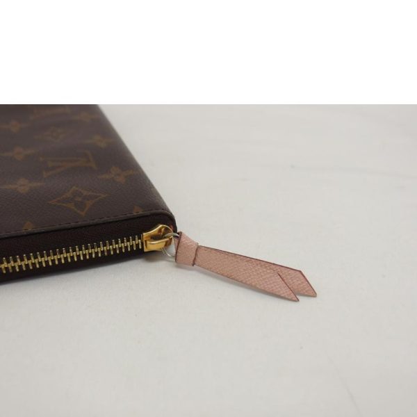 54731 10 Louis Vuitton Portefeuil Clemence Damier Wallet Rose Ballerine