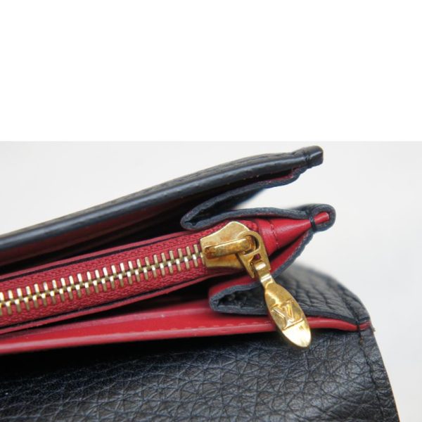 54768 13 Louis Vuitton Portefeuil Capucines Wallet Black Beige Red