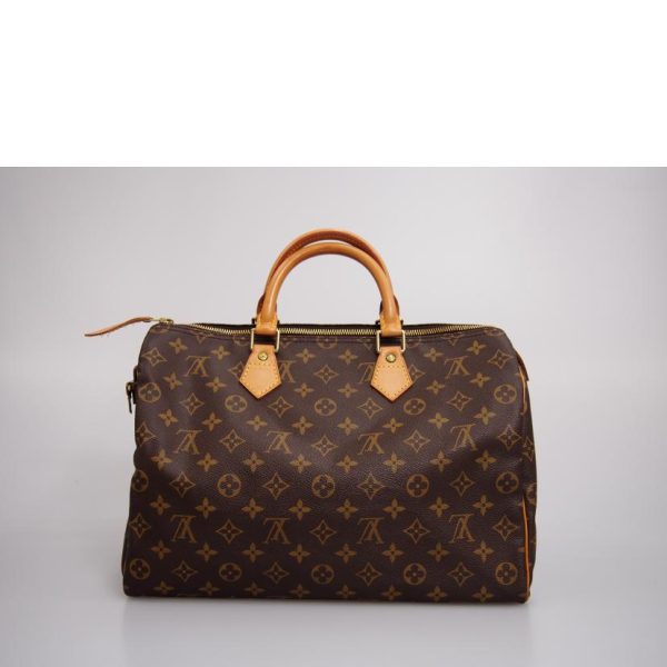 54798 2 Louis Vuitton Speedy 35 Bag Monogram Brown