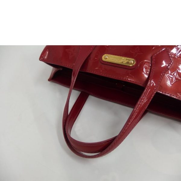 54809 5 Louis Vuitton Wilshire Vernis Handbag Red