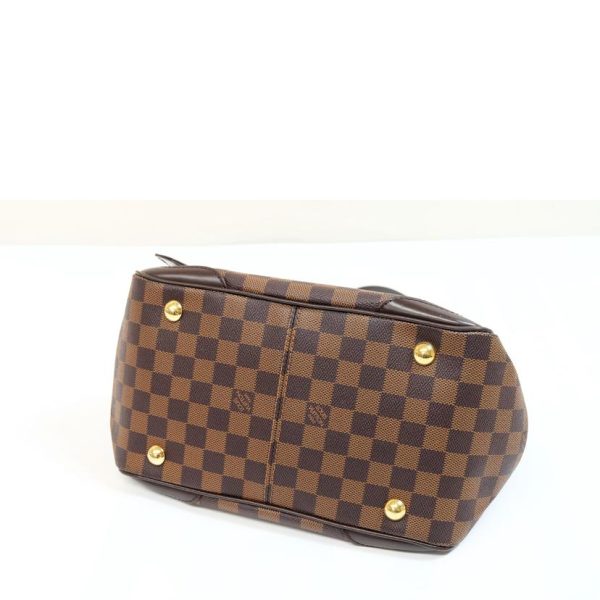 54812 3 Louis Vuitton Verona PM Damier Handbag Ebene Brown