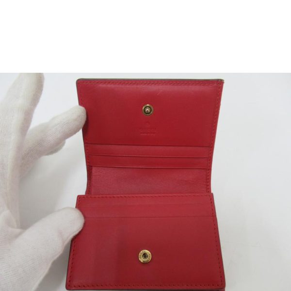 54829 4 GUCCI Bi Fold Wallet Cherry Biege