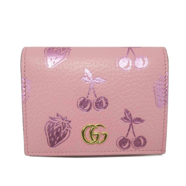 54836 1 Gucci Bi Fold Wallet Cherry Strawberry