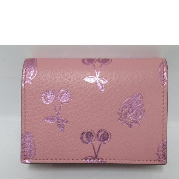 54836 2 Gucci Bi Fold Wallet Cherry Strawberry