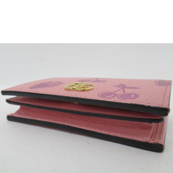 54836 3 Gucci Bi Fold Wallet Cherry Strawberry