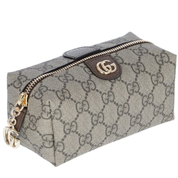 548394k5i5g8358 GUCCI Ophidia Small GG Cosmetic Case Beige Ebony