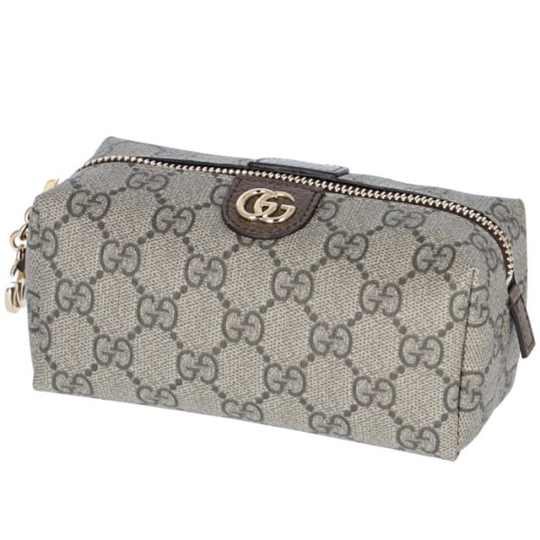 548394k5i5g8358 1 GUCCI Ophidia Small GG Cosmetic Case Beige Ebony