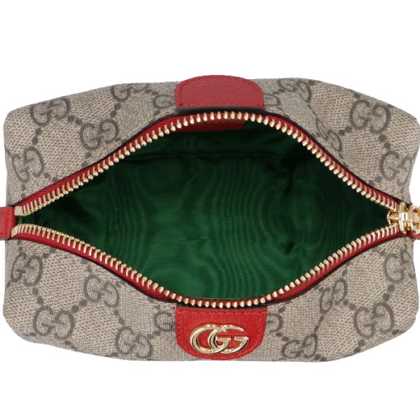 548394k5i5g9778 5 GUCCI Ophidia Small GG Cosmetic Case Beige Red