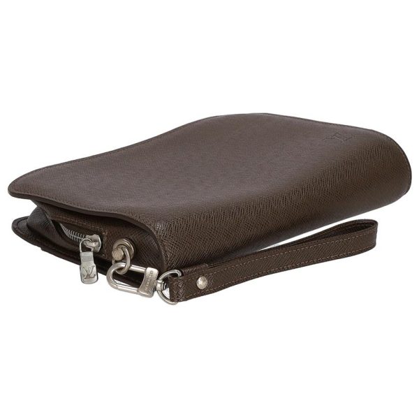 54847 3 Louis Vuitton Baikal Taiga Clutch Bag Grizzli Brown