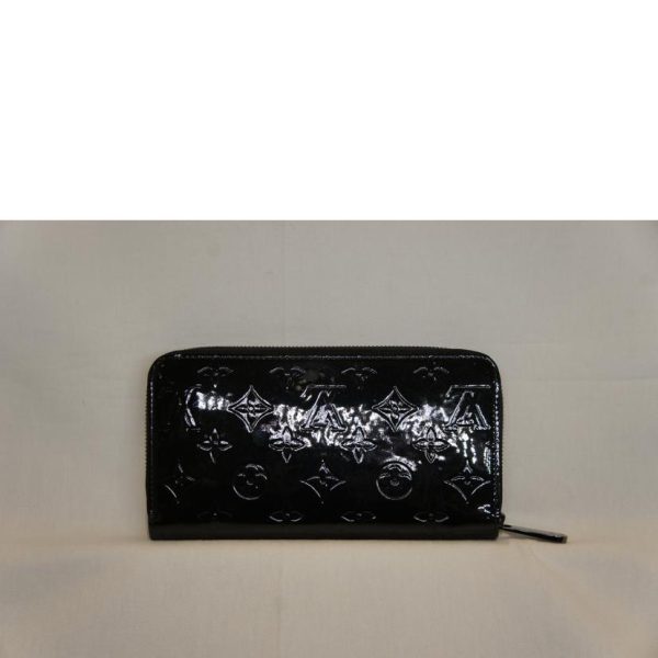 54850 2 Louis Vuitton Zippy Wallet Vernis Wallet Black