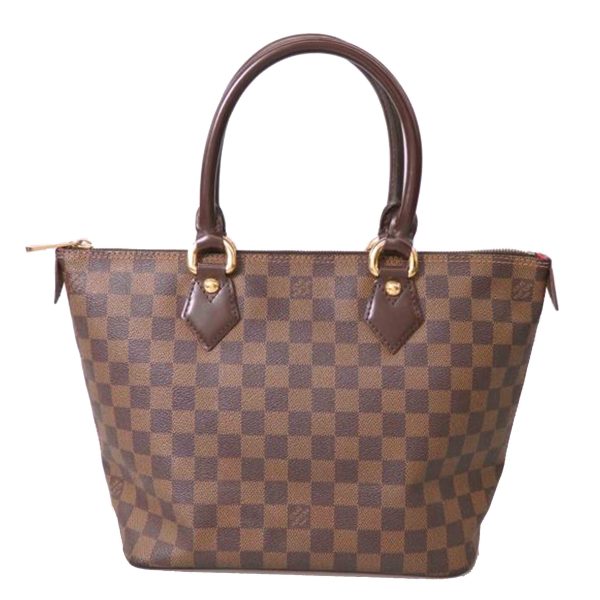 54861 1 Louis Vuitton Saleya Damier Handbag Ebene Brown