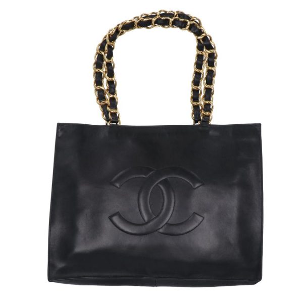 54874 1 Chanel Cocomark Chain Tote G Metal Fittings Black