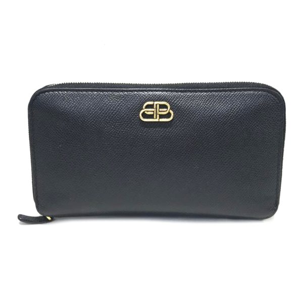 54932 1 Balenciaga Zip Around Wallet Black