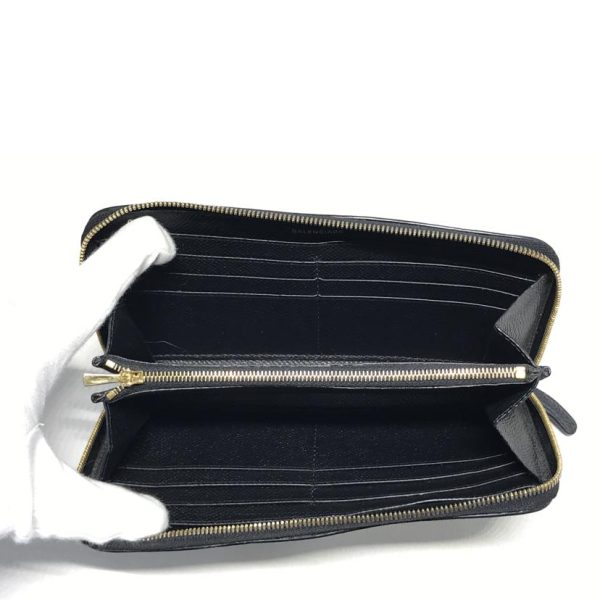 54932 6 Balenciaga Zip Around Wallet Black