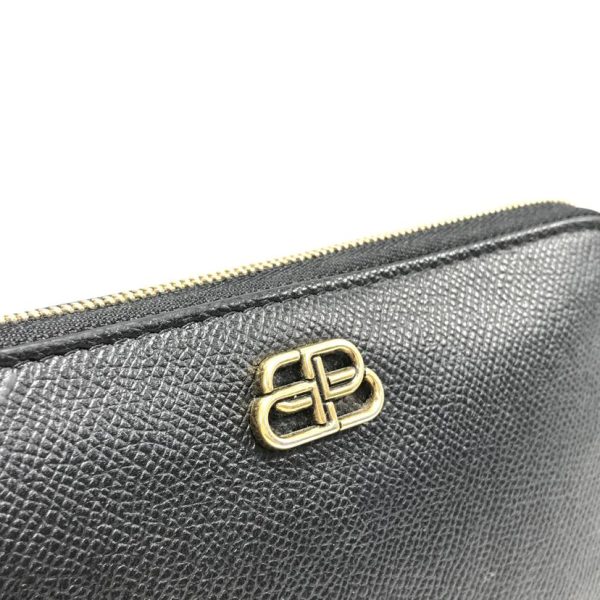 54932 8 Balenciaga Zip Around Wallet Black