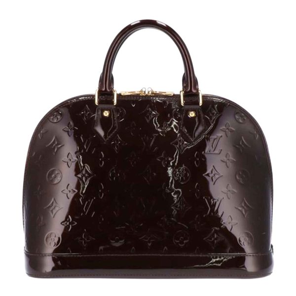 54942 1 Louis Vuitton Alma PM Vernis Leather Bag Amaranto