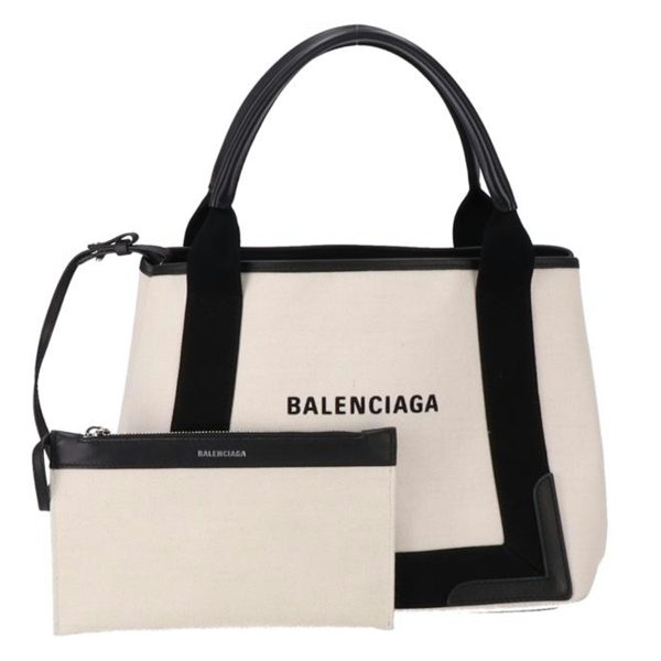 54966 1 Balenciaga Navy Hippo Tote Bag Black