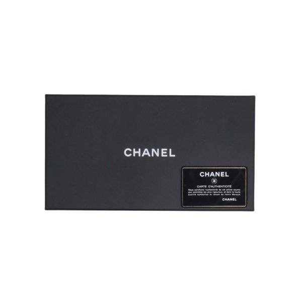 54966 8 Chanel Camellia Bi Fold Long Wallet Black