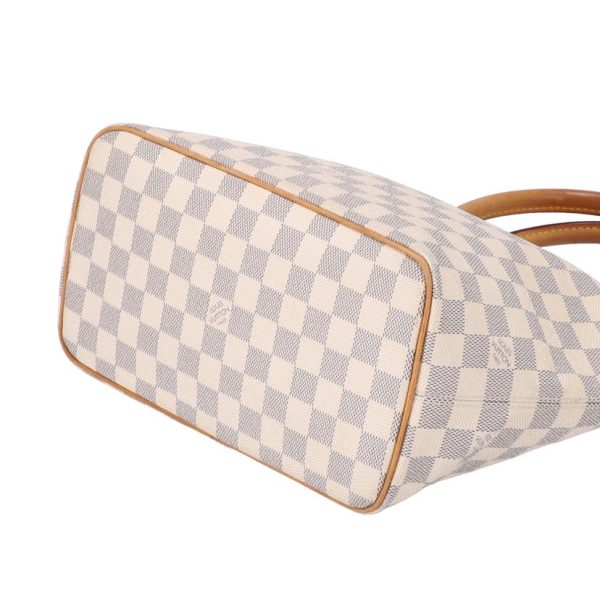 54973 2 Louis Vuitton Saleya MM Azur Damier Canvas Bag White