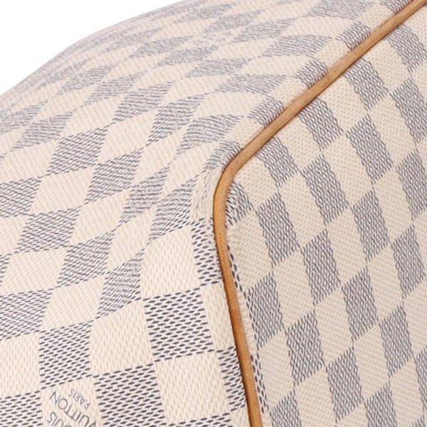 54973 7 Louis Vuitton Saleya MM Azur Damier Canvas Bag White