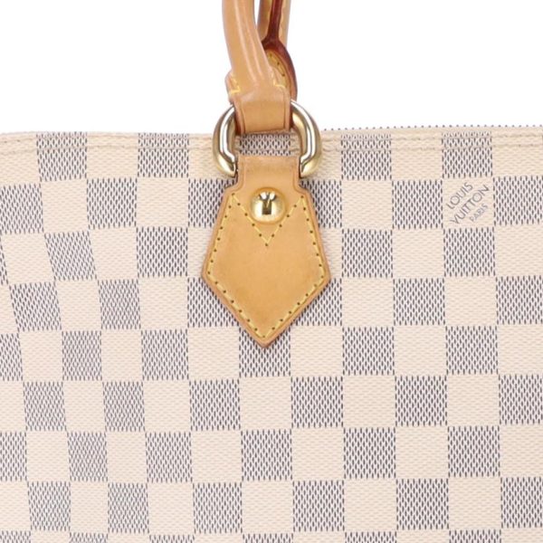 54973 9 Louis Vuitton Saleya MM Azur Damier Canvas Bag White