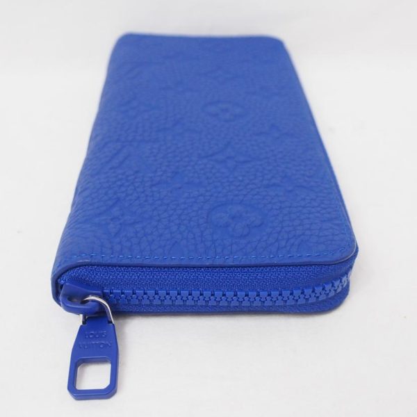 54989 3 Louis Vuitton Zippy Wallet Vertical Bag Taurillon Blue