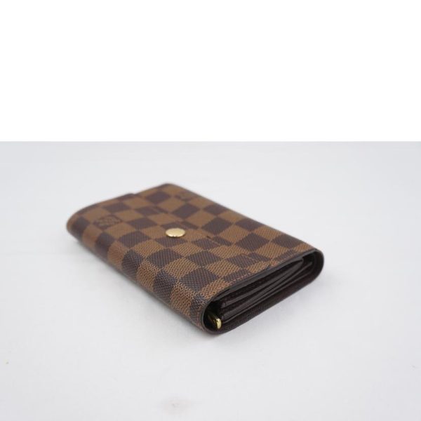 54997 3 Louis Vuitton Portefeuil Alexandra Damier Ebene Canvas Wallet Brown