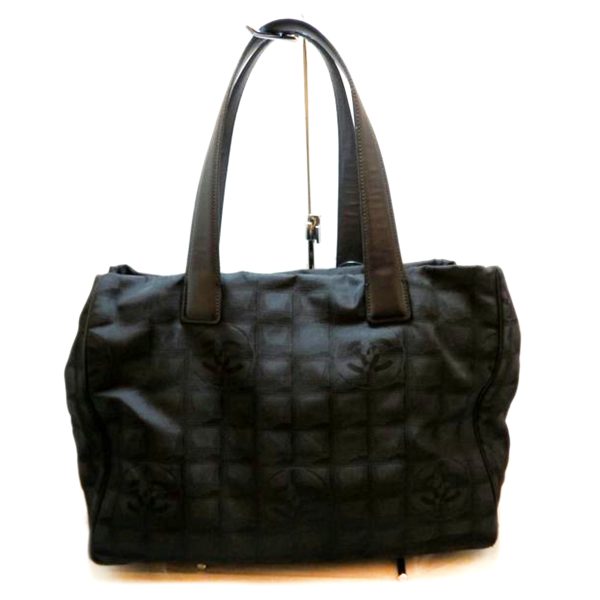 55003 1 Chanel Travel Line Tote Bag Black