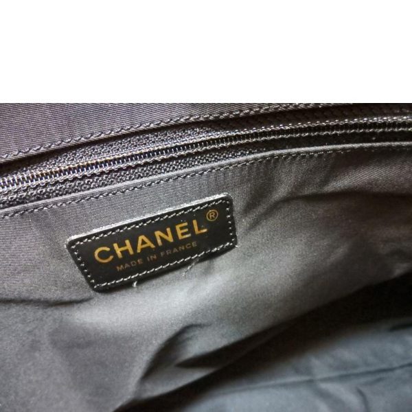 55003 8 Chanel Travel Line Tote Bag Black