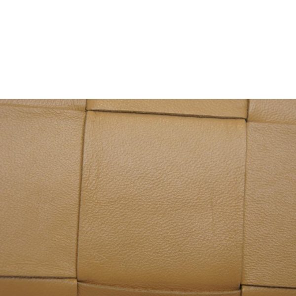 55017 8 Bottega Veneta Maxi Intrecciato Round Zipper Wallet Beige