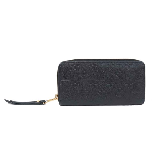 55024 1 Louis Vuitton Zippy Wallet Empreinte Leather Wallet Noir