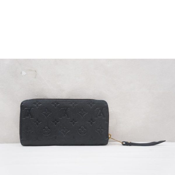 55024 2 Louis Vuitton Zippy Wallet Empreinte Leather Wallet Noir