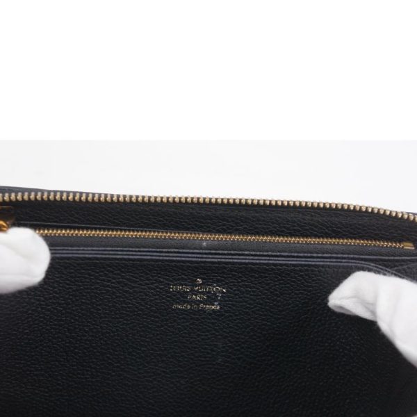 55024 6 Louis Vuitton Zippy Wallet Empreinte Leather Wallet Noir