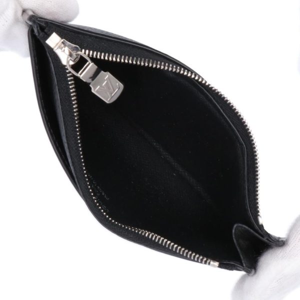 55031 4 Louis Vuitton Coin Card Holder Bag Black