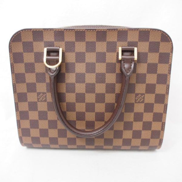 55054 2 Louis Vuitton Triana Bag Damier Ebene Brown