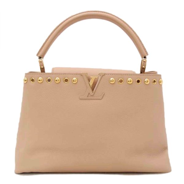 55154 1 Louis Vuitton Capucines MM Handbag Beige