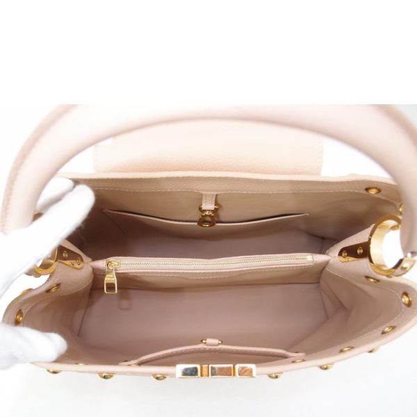 55154 5 Louis Vuitton Capucines MM Handbag Beige