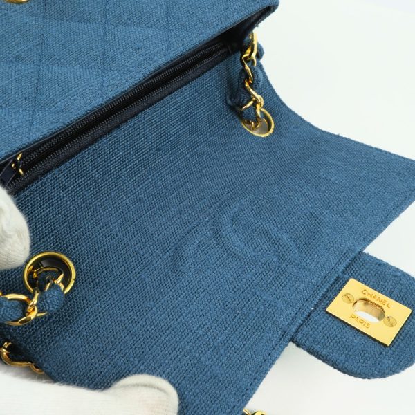 55160327 6 Chanel Rare Chain Shoulder Mini Matelasse Denim Blue Shoulder Bag