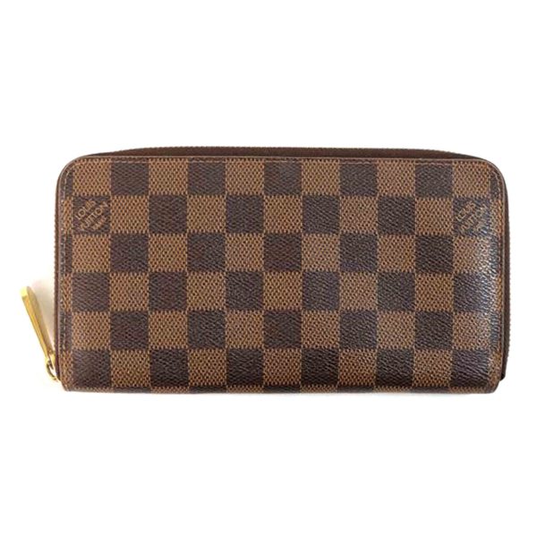 55174 1 Louis Vuitton Zippy Wallet Damier Ebene Brown