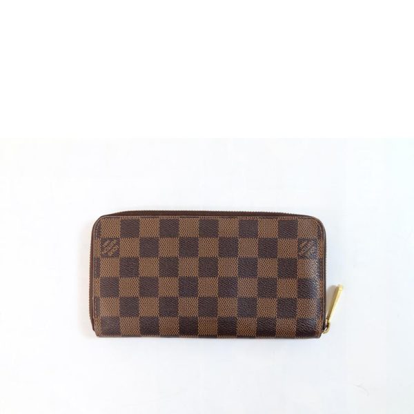 55174 2 Louis Vuitton Zippy Wallet Damier Ebene Brown