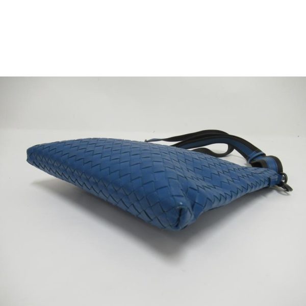 55192 3 Bottega Shoulder Bag Leather Blue