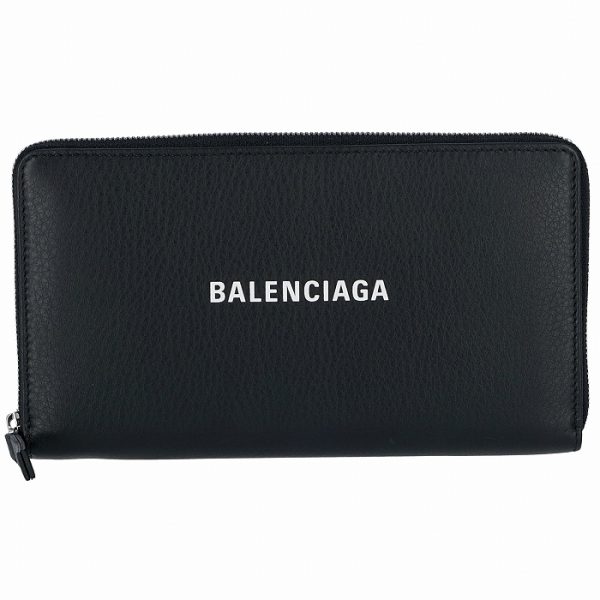 551935dlq4n1000 1 Balenciaga Everyday Long Wallet Round Zipper Black