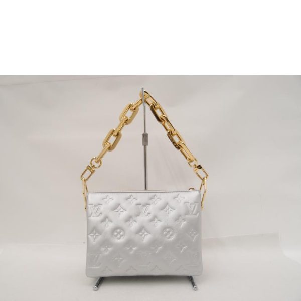 55222 2 Louis Vuitton Coussin BB Handbag Silver